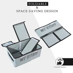 Kuber Industries Grey Set of 4 Regular Multi-Utility Organisers image 4