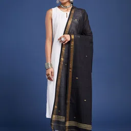 Taavi Floral Woven Design Cotton Dupatta-picture-15