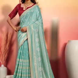 Sangria Bandhani Printed Saree With Blouse-image-14