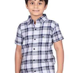 SKY PEARL Boys Standard Tartan Checks Opaque Checked Casual Shirt-image-55