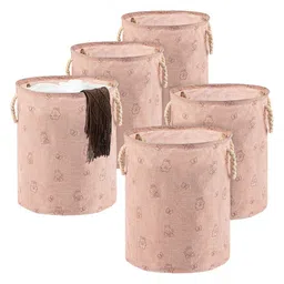 Kuber Industries Pink Set of 5 Regular Multi-Utility Organisers-21