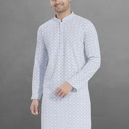 DIVISIVE Men Geometric Kurta-image-91