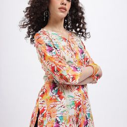 Anouk Rustic Floral Printed V-Neck Kurti-picture-18