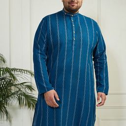 VASTRAMAY Men Jacquard Kurta-41