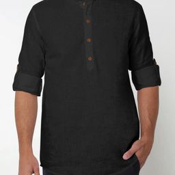 Fifth U Men Black Kurta-image-91
