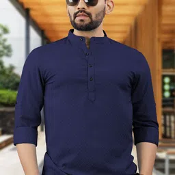 VeBNoR Men Embroidered Thread Work Dobby Kurta-image-19