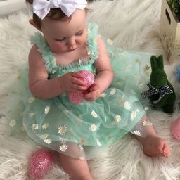 TotzTouch Floral Print Ruffled Net A-Line Dress-10