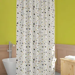 ArtzFolio White & Black Geometric Printed Waterproof Shower Curtain-image-77