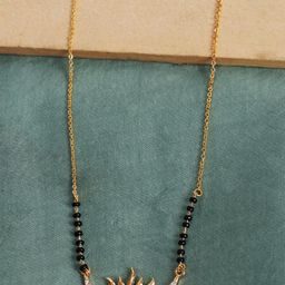 Anouk Gold-Plated Artificial Stones Studded & Beaded Mangalsutra-picture-22