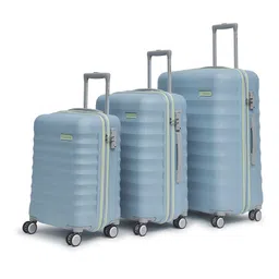 uppercase Unisex Set Of 3 Striker Hard Powder Blue Luggage Trolley Bag-7