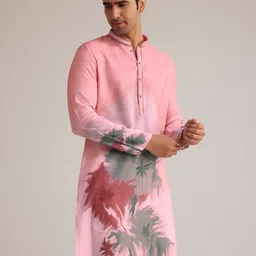 KALKI Fashion Floral Printed Mandarin Collar Kurta With Trousers-picture-31