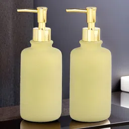 UMAI Green & Gold-Toned 2 piece Solid Ceramic Soap Dispenser-49