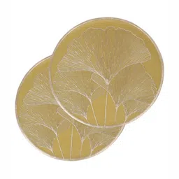 LooMantha 2Pcs Beige & Yellow Textured Table Placemats-15