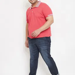 Instafab Plus Men Plus Size Relaxed Fit Light Fade Stretchable Jeans image 4