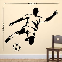 LANSTICK Black Football Player Self-Adhesive Wall Sticker-image-39
