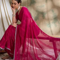 Sangria Embellished Beads and Stones Saree-image-75