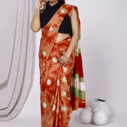 JAIPURI PRINT Tie and Dye Pure Cotton Saree-27