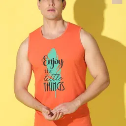 WOOSTRO Pack Of 2 Pure Combed Cotton Gym VestsVWS26(ENJOY ORANGE)(RUN RUST)-image-46