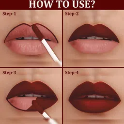 JUSTGOLD Ultra Smooth Long Lasting Liquid Matte Lipstick - 4 ml - Shade 12 image 4