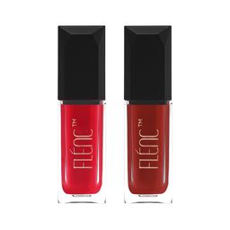 FLENC Set Of 2 Cryla Smudge-Proof Velvet Matte Liquid Lipstick- 5 ml Each -Zurich - Kuwait-35