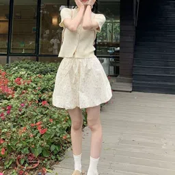 KPOP Women V-Neck Short Sleeves Top-image-27