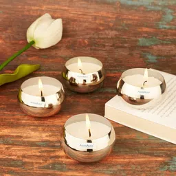 Asian Aura 4 pieces Silver-Toned Jar Candle-image-97
