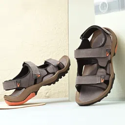BUCIK Men Leather Velcro Comfort Sandals-picture-2