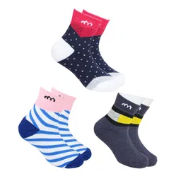 BAESD Kids Pack Of 3 Patterned Ankle-Length Socks-picture-9