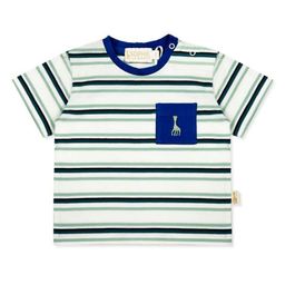 Sophie La Girafe Kids Striped Logo-Patch Round Neck Cotton Regular Fit T-shirt-image-39