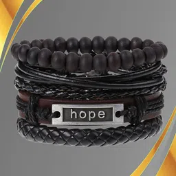 AGARWALPRODUCT Unisex Leather Handcrafted Wraparound Bracelet-picture-9