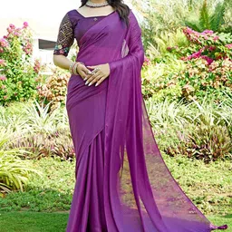 K 5 Fashion Pure Chiffon Saree-image-22