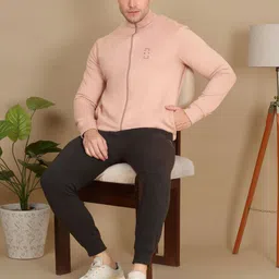 Sweet Dreams Men Round Neck Front-Open Sweatshirt-picture-53