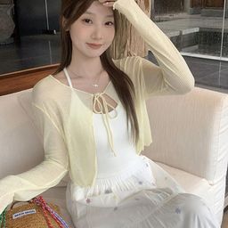 LULU & SKY Women Striped Tie-up Front Shrug-picture-17