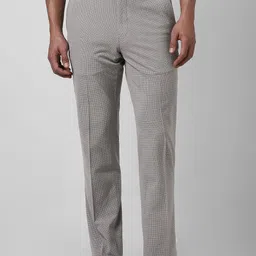 Van Heusen Men Checked Slim Fit Trousers-picture-18