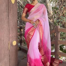 Rangtulika Ethnics Ombre Zari Organza Saree-picture-39