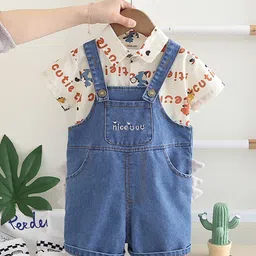 INCLUD Boys Printed T-Shirt With Dungaree-picture-43