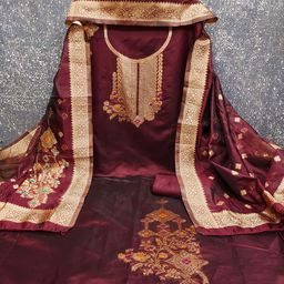 MANVAA Woven Design Organza Unstitched Dress Material-picture-43