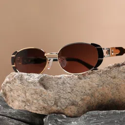 French Accent Men Oval Sunglasses with Polarised Lens-11