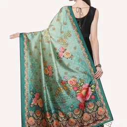 Kaizen TEXO FAB Blue & Red Printed Dupatta image 4