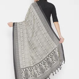 Clora Creation Ethnic Motif Printed Dupatta With Tassels image 2