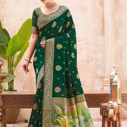 DIVASTRI Woven Design Saree With Blouse Piece-image-46