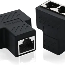 fdealz Ethernet Splitter, RJ45 1 to 2 Ethernet Splitter Coupler Adapter Lan Adapter-10