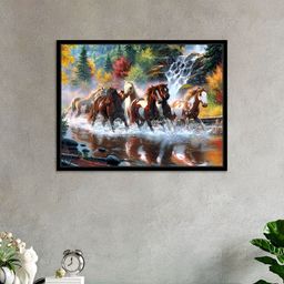 Myntra Elegant Homes Brown & Green Single Piece Canvas Birds and Animals Wall Paintings-image-25