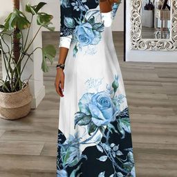 StyleCast Women Floral Print V-Neck Maxi Dress-picture-14