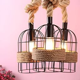 KINIS Black & Beige Abstract Shaped Ceiling Lamp-15