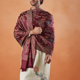Pashmoda Men Ethnic Motifs Printed Stole-image-87