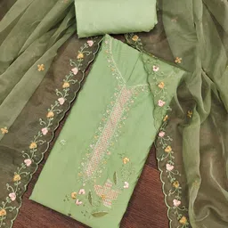 MANVAA Embellished Unstitched Dress Material-image-17