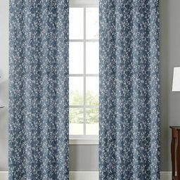 Aura Grey & White Pack of 2 Floral Door Curtain-9
