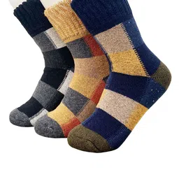 Alexvyan Men Pack Of 3 Checked Calf-Length Socks-1