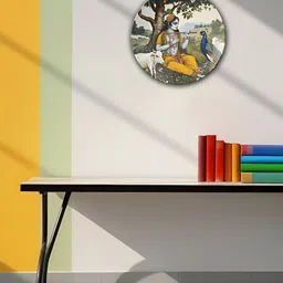 THE QUIRKY HOME White & Yellow Printed Decorative Ceramic Wall Plate-image-60